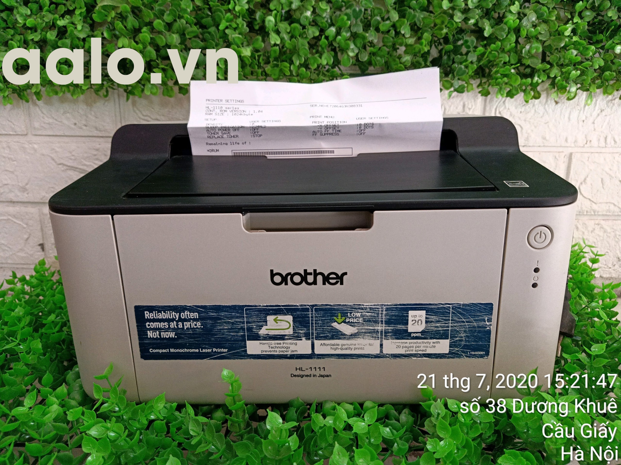 Máy in Laser trắng đen Brother HL - 1111 .Đã Qua Sử Dụng ( Tặng kèm hộp mực mới theo máy , dây nguồn dây usb mới )