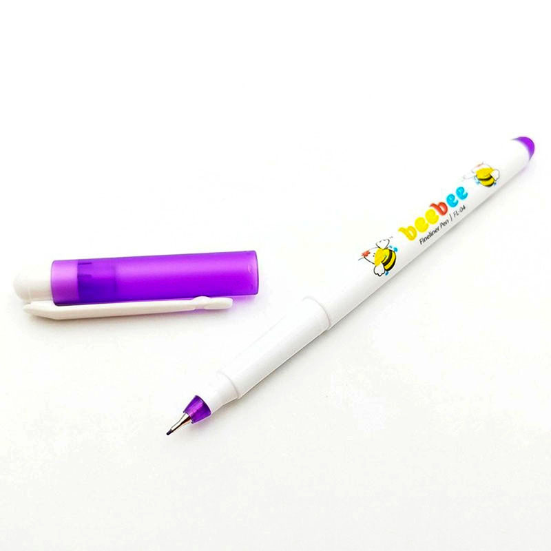 Hộp 10 Bút lông kim 0,3mm FL-04 Beebee tím (TL)