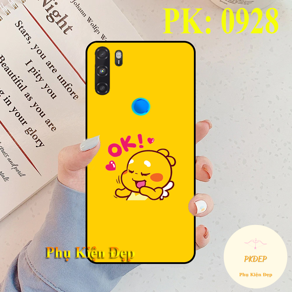 [HCM]Ốp lưng Vsmart Active 3 dẻo đen in hình khủng long siêu dễ thương