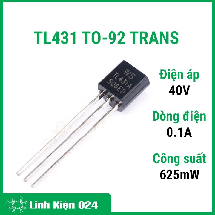 Combo 10 tl431 to-92 trans điện áp 0,1a 40v
