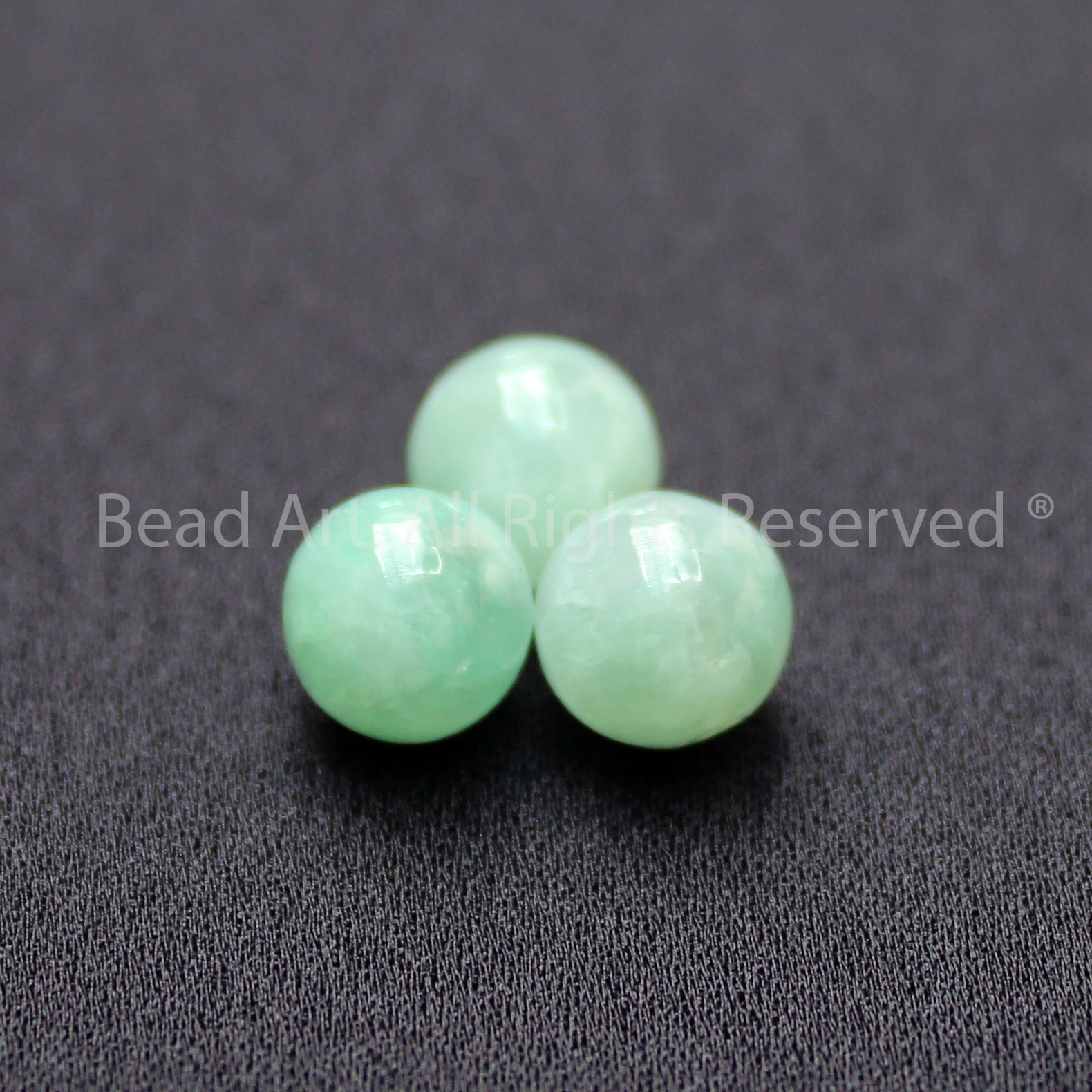 [1 Hạt] 7.5MM Đá Cẩm Thạch Myanmar Tự Nhiên Xanh Lá Nhạt Loại AA, Myanmar Jadeite, Mệnh Mộc, Hoả, Phối Vòng Tay Phong Thuỷ, Chuỗi Hạt - Bead Art