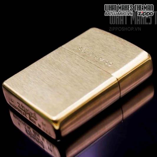 Bật Lửa Zippo Brushed Brass Engraved 204