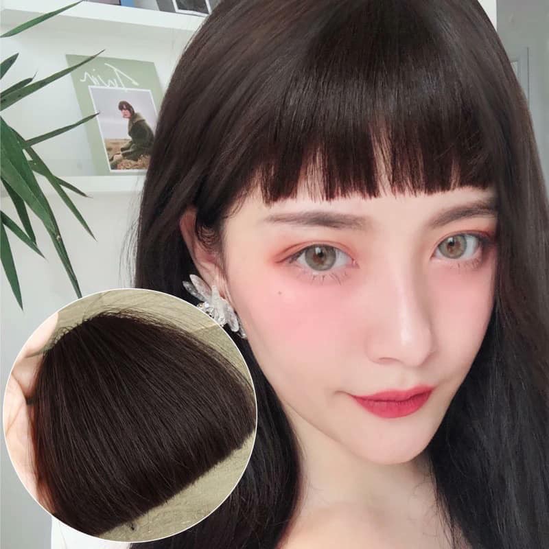 Mái ngố tóc thật dệt tay 100% | Hình thật + video thật