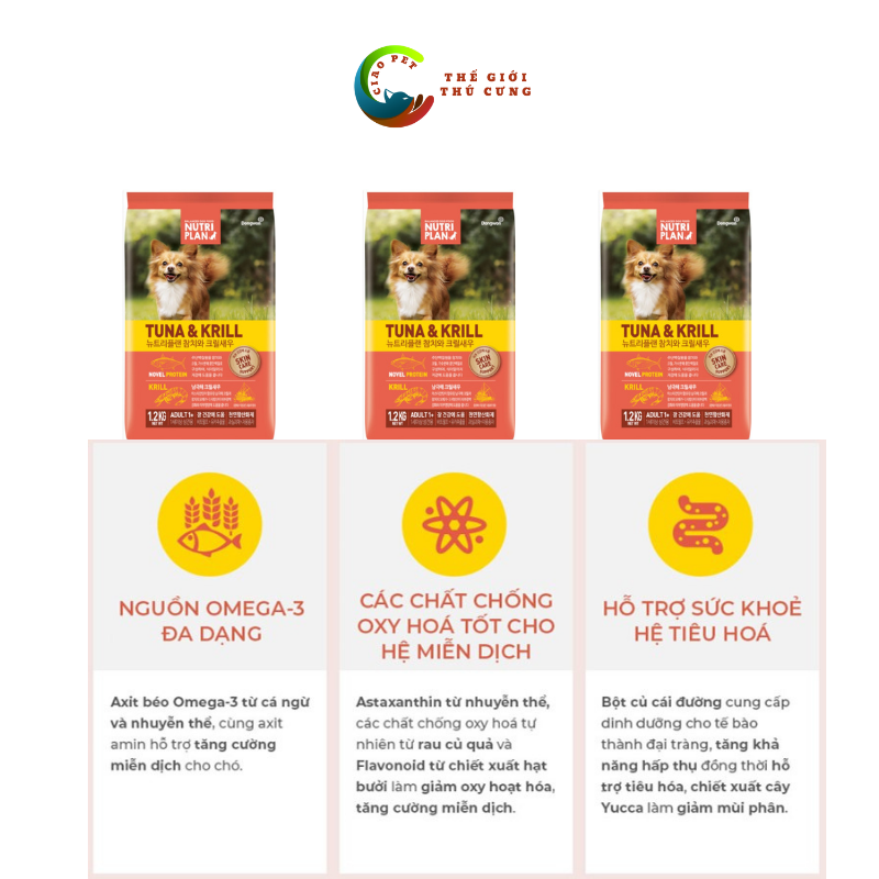 [1.2kg] Thức ăn cho chó cao cấp Nutri Plan - NK Hàn Quốc