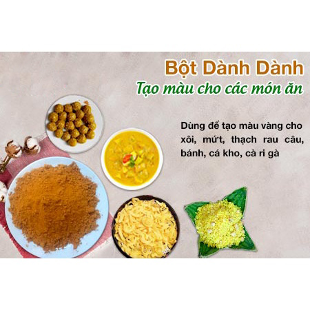 Bột dành dành ( chi tử ) nguyên chất 100g