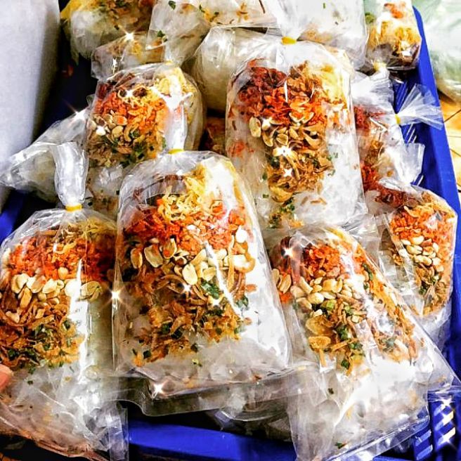 10 bịch bánh tráng trộn mỡ hành lá thập cẩm