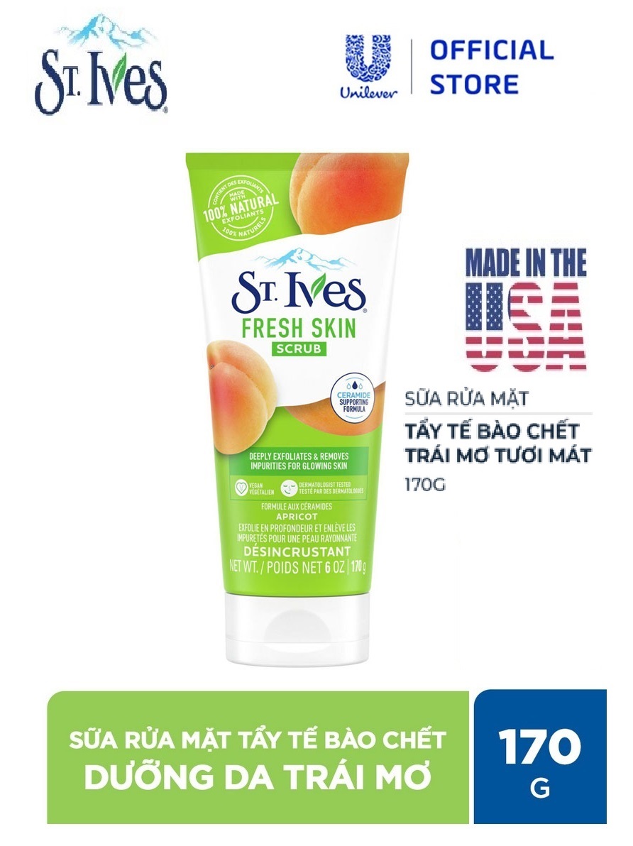 Sữa rửa mặt tẩy tế bào da chết St.Ives 170g