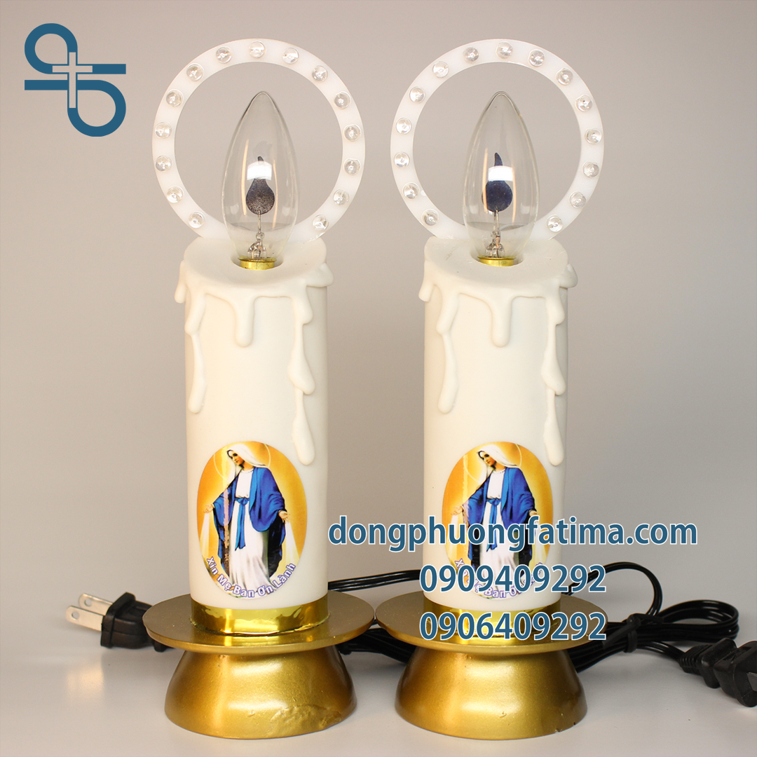 2 cây nến điện tử vòng led