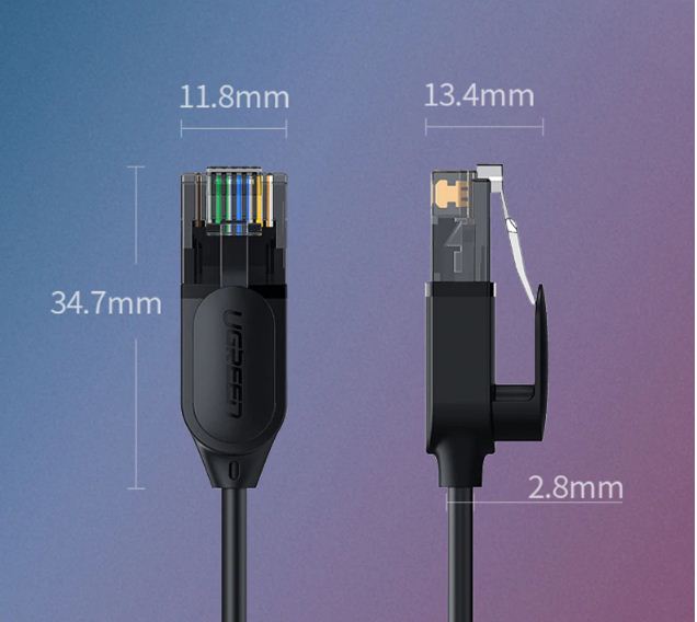Cáp Mạng Cat6A Siêu Mỏng Ugreen ( 5m 70654 , 10m 70656 ) (Hỗ trợ 10Gbps) Chính Hãng