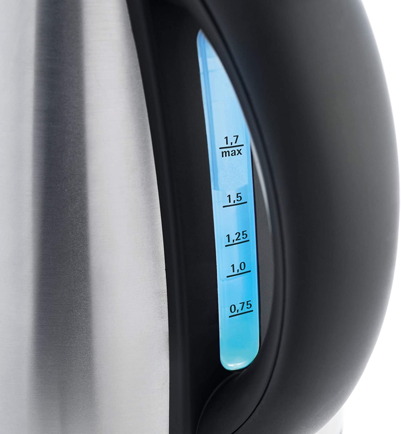 WMF Stelio kettle stainless steel, 1.7l, with filter, 2400W, wireless, illuminated water level indicator, lime water filter, cromargan matt [Energy Class A]