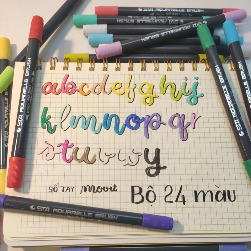 Bộ bút màu Sta Metallic 2 ngòi (ngòi brush và ngòi lông)