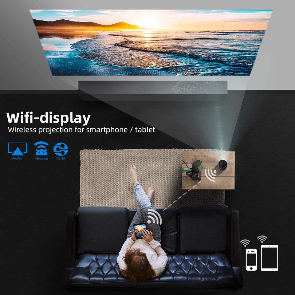 Máy chiếu Mini Byintek P30 – 6000 Lumens, HD, Android, Pin 3200 mAh