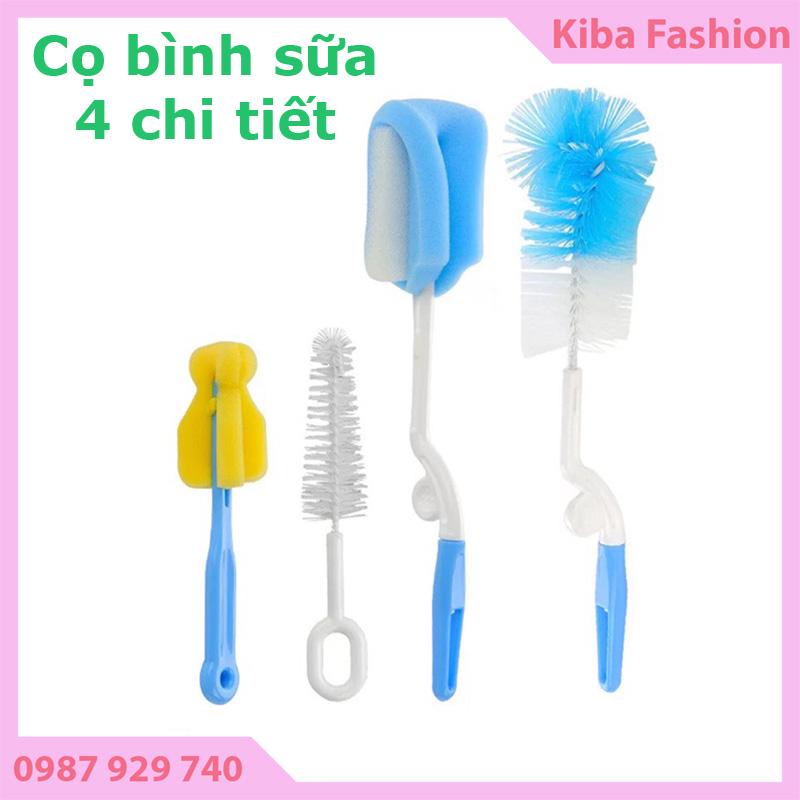 Bộ dụng cụ cọ rửa bình sữa 4 chi tiết cho bé