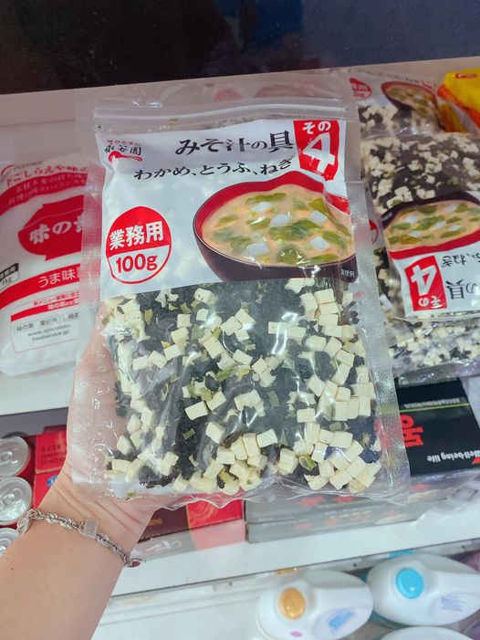 Rong biển đậu hũ non Nhật Bản sấy khô cho bé ăn dặm 100g Nagaya nấu soup