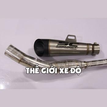 SC séo full cổ bầu hơi inox trắng cho ex 135 150 winer sonic raider satria