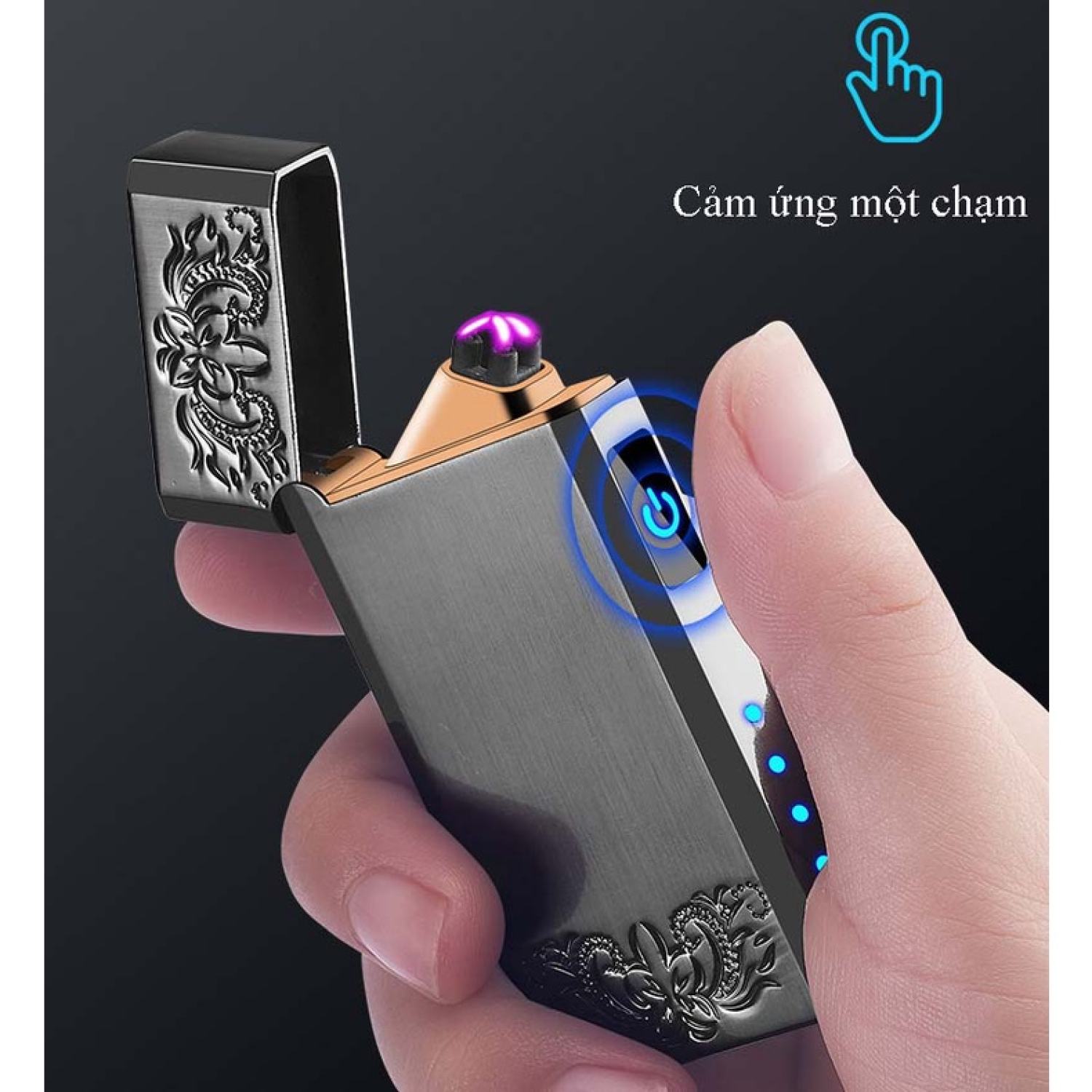 Bật lửa điện DK2201 Cổng Sạc USB Fullbox
