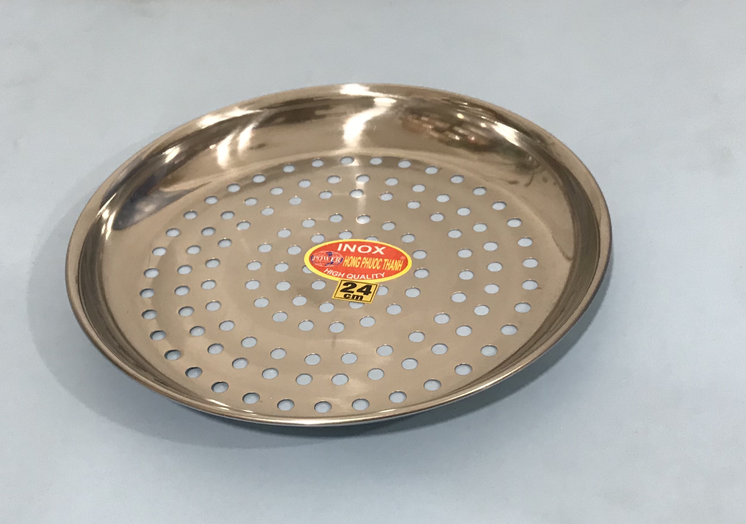 Dĩa hấp inox size 22cm, 24cm dùng để hấp, chưng các món ăn