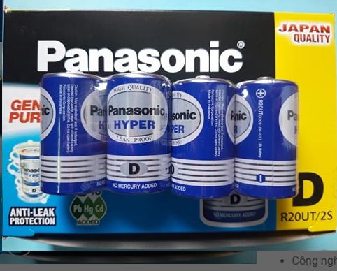 Pin đại D panasonic R20UT/2S 1.5V(vỉ 2 viên)