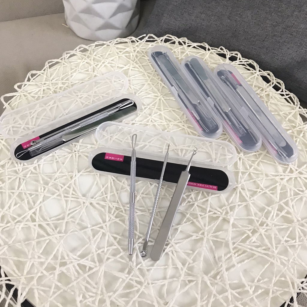 Set 4 que nặn mụn đầu đen, trứng cá
