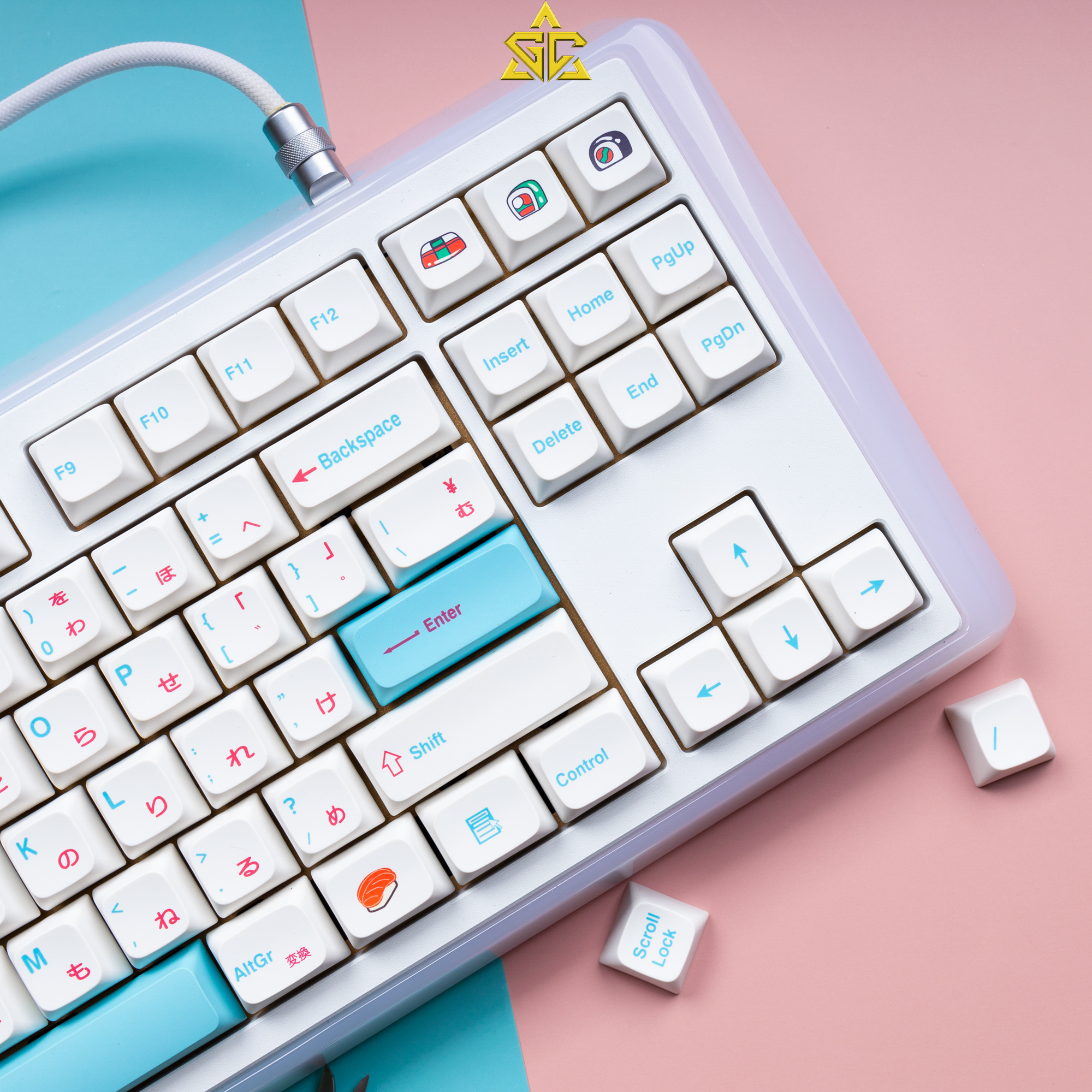 Keycap Sushi 121 nút bàn phím cơ Profile XDA Thick PBT