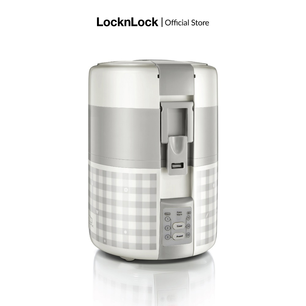 [Duy nhất 23.8 - Mua ngay] EJR216 - Hộp cơm điện Lock&Lock 2L - Nấu & Hâm nóng thức ăn, Nhỏ gọn & quai xách tiện dụng, Có thể hẹn giờ - Bảo hành 2 năm