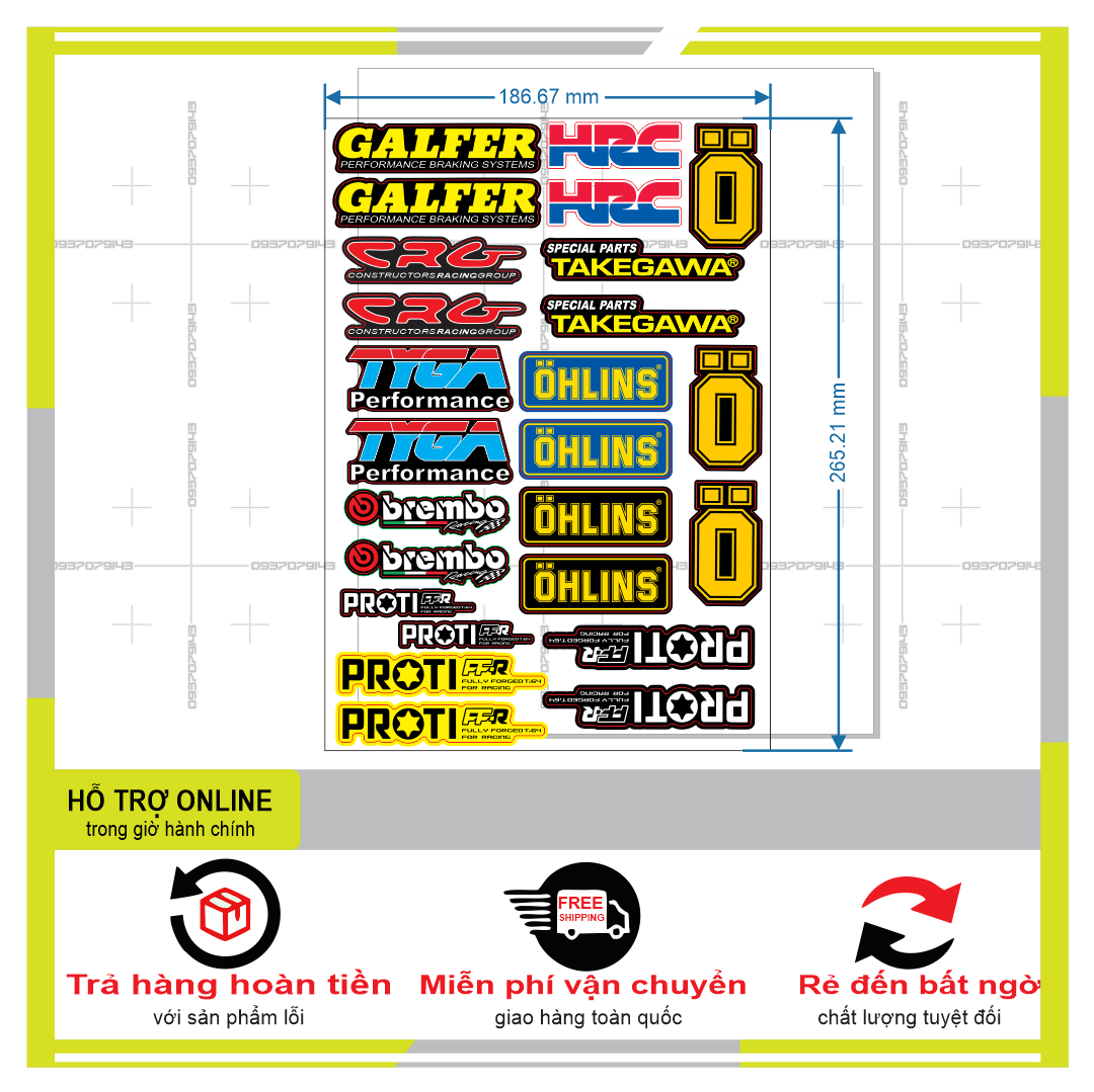 25 LOGO STICKER TRANG TRÍ XE MÁY 05  { PHỤNG DECAL }