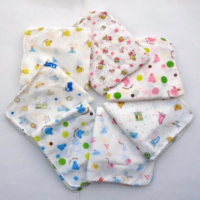 [HCM]Set 10 Khăn Xô Sữa In Hình