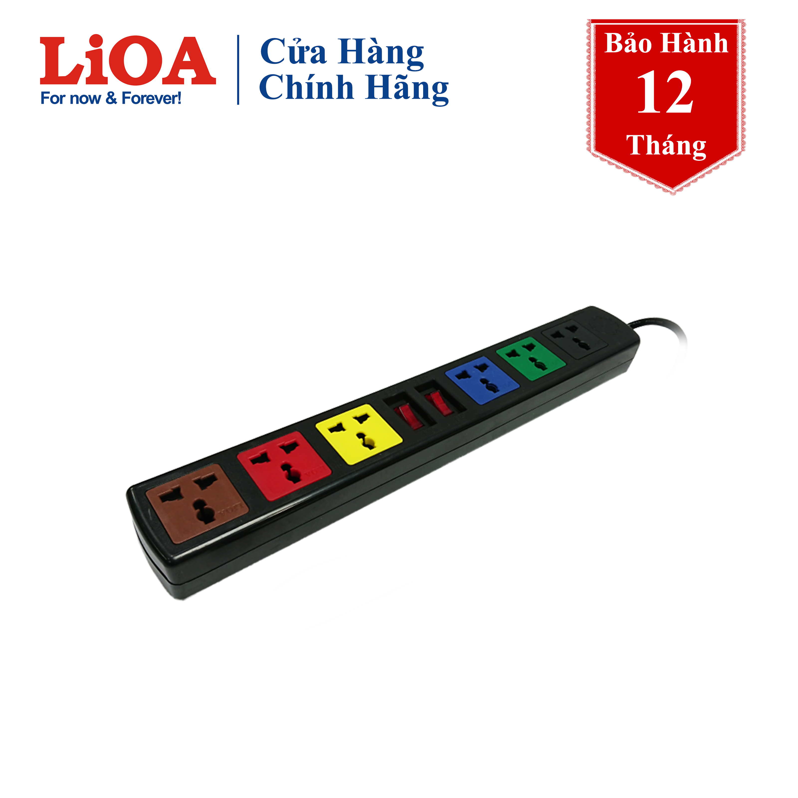 ổ cắm điện LiOA 6 ổ cắm 3 mét (6D33N 6D33WN)