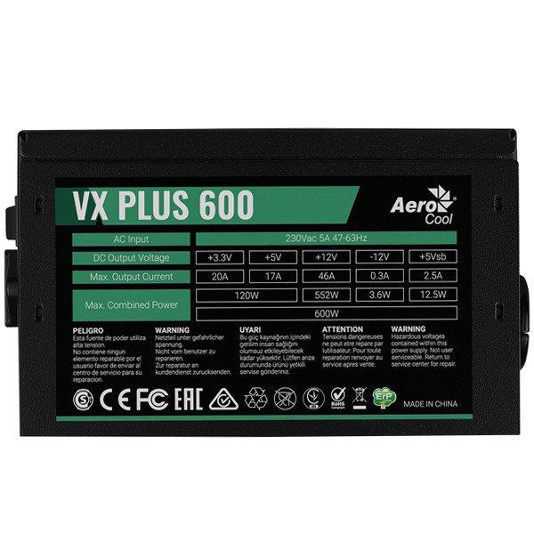 Nguồn Aerocool VX Plus 600W - Hàng Chính Hãng
