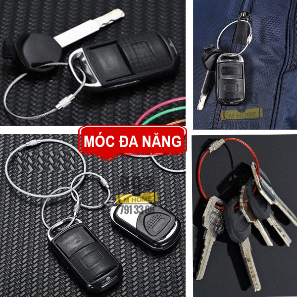 Dây Móc Cáp Thép Dây Treo Vật Dụng Móc Chìa Khóa Móc Đa Năng Móc Cáp