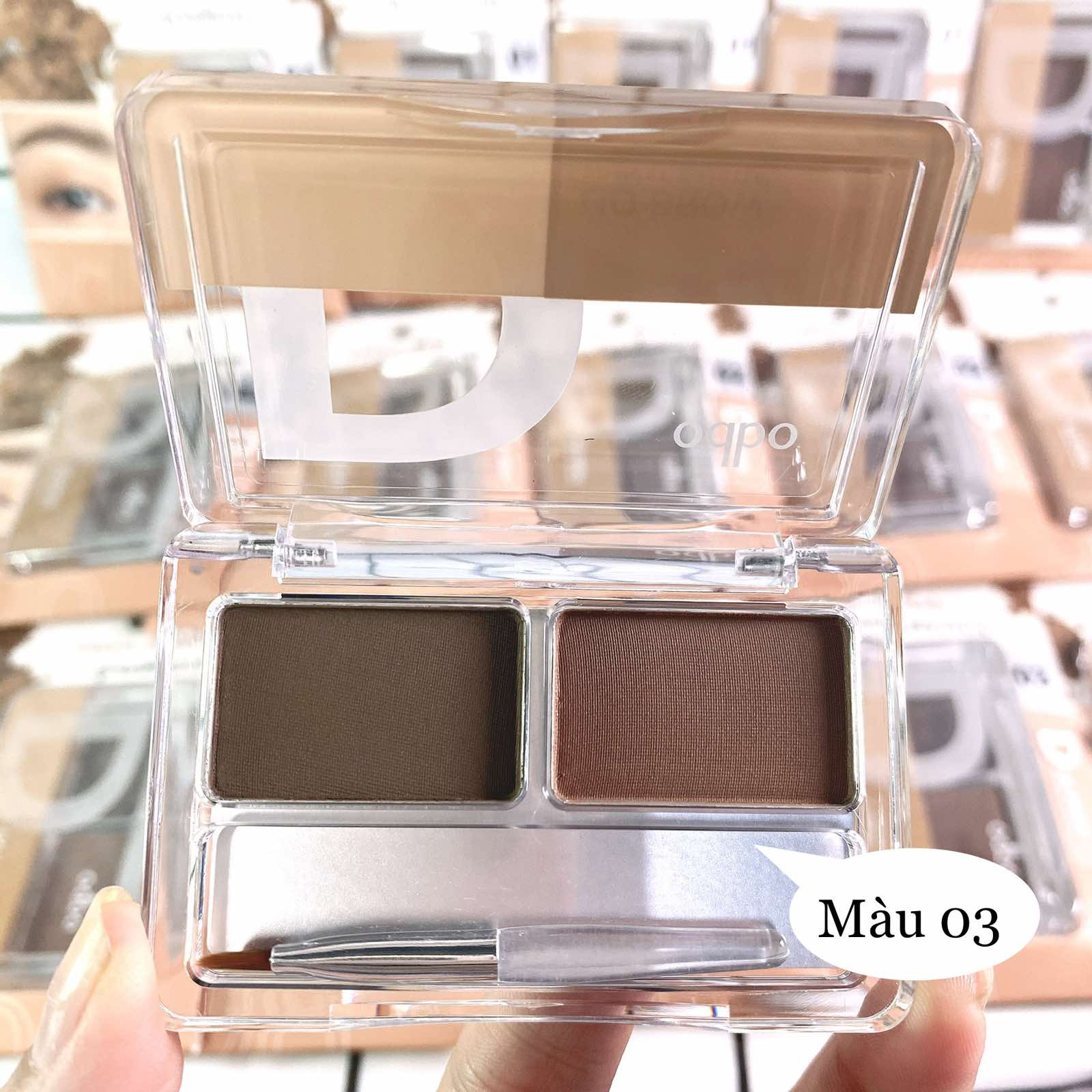 Bột tán chân mày odbo tone tự nhiên duo brow powder od732 - bột kẻ mày tone tự nhiên