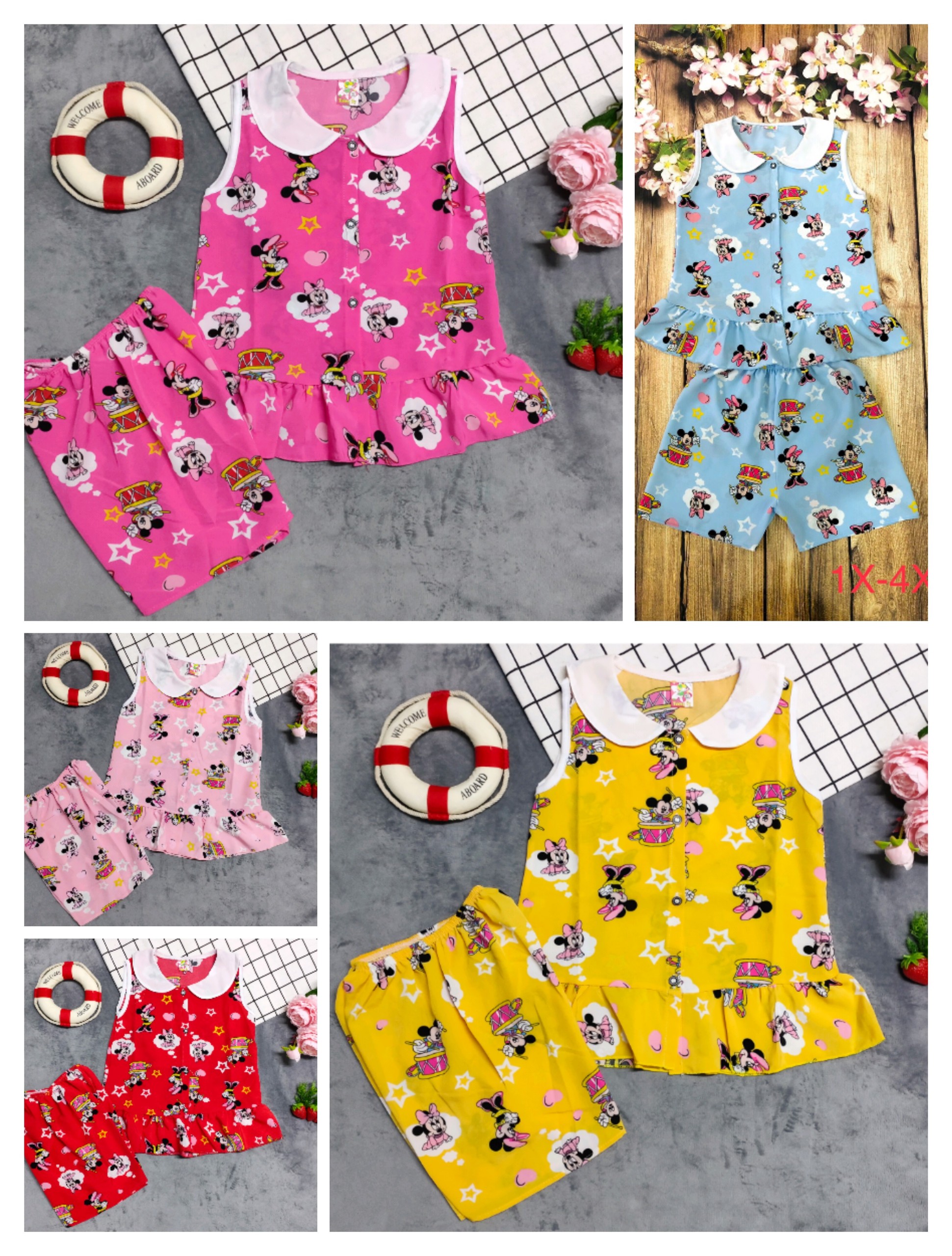 Combo 3 Bộ Lụa Sát Nách Khuy Giữa Bé Size 14-20kg (3 Bộ 3 Màu 3 Họa Tiết Khác Nhau)