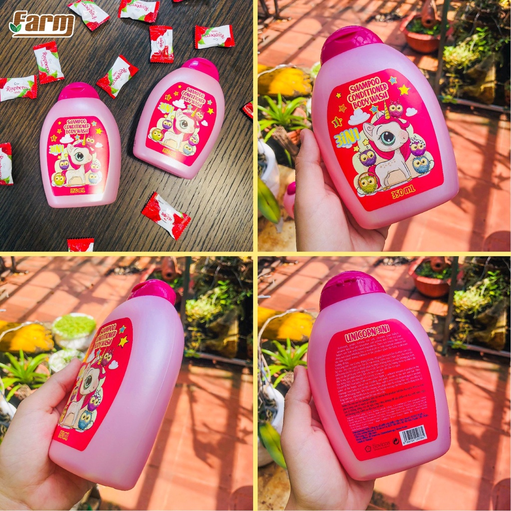 Sữa Tắm Gội Xả Em Bé Unicorn 3in1