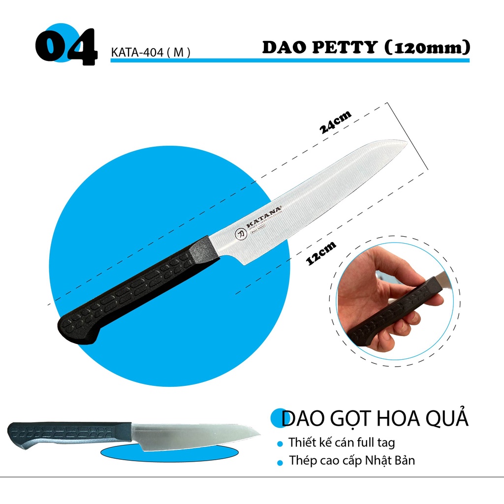 Bộ 5 chiếc dao bếp cao cấp KATANA Basic - KATASET5(5 chiếc)