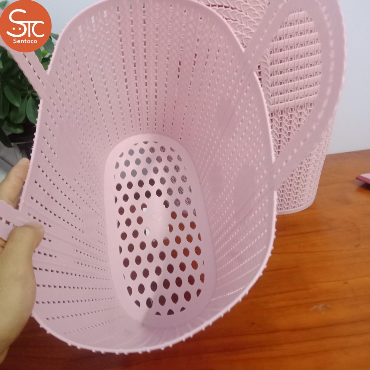 Làn nhựa dẻo có tay xách đi chợ