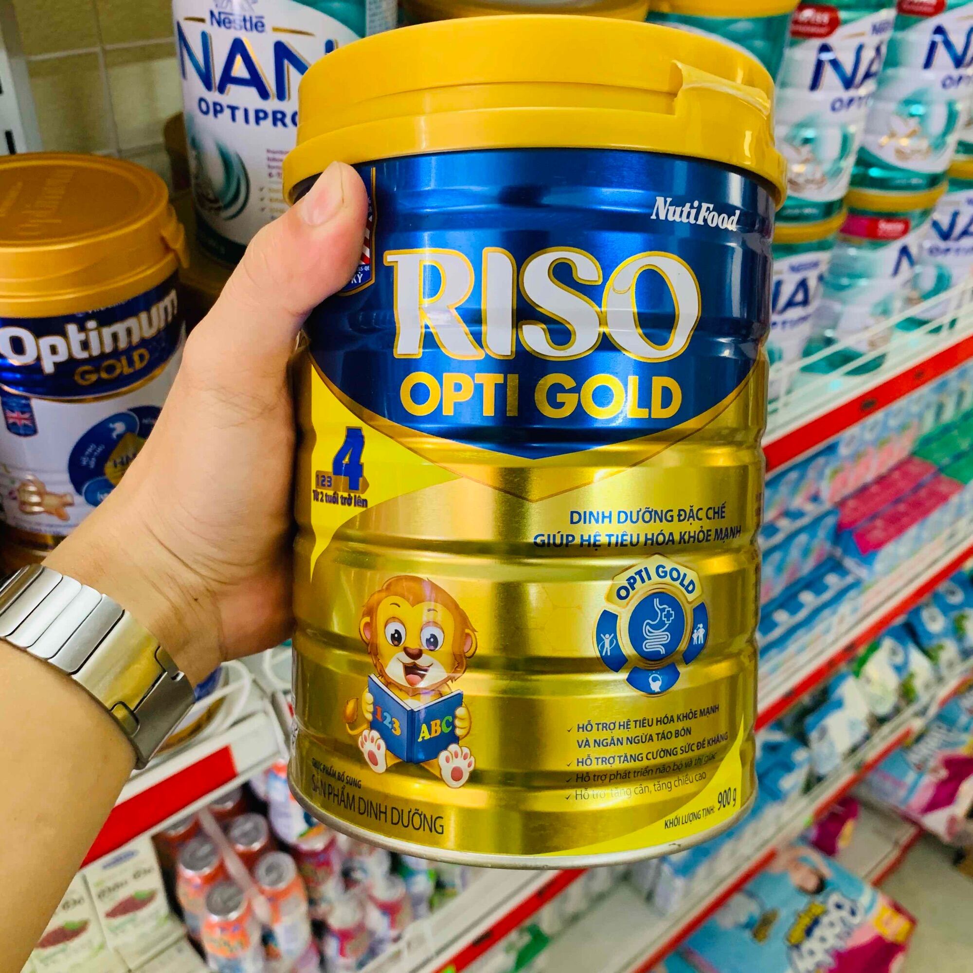 [Hoàn tiền 12%] Sữa Bột Riso Opti Gold 4 850g