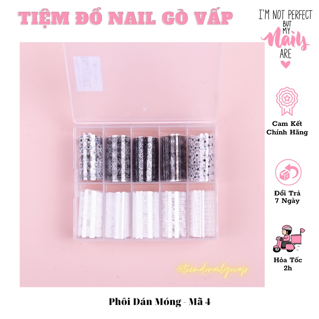 Hộp Phôi Dán Trang Trí Móng Tay Nhiều Mẫu