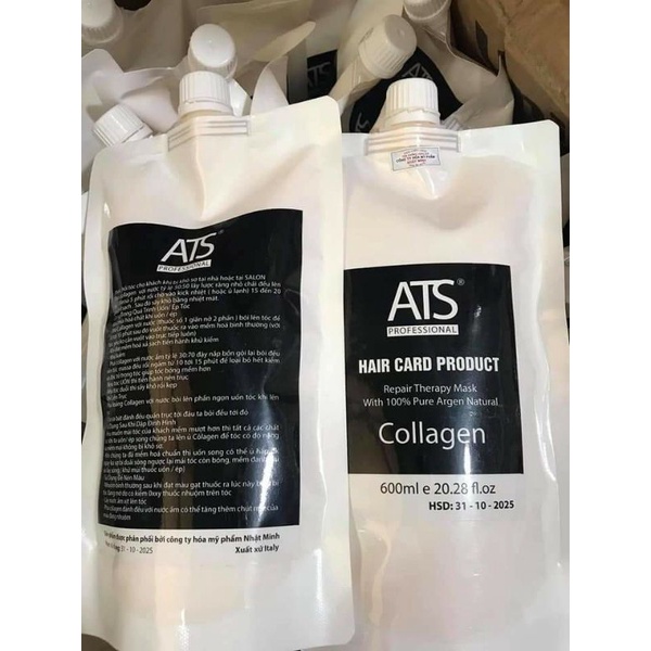 Kem hấp tóc phục hồi chuyên sâu ATS Collagen 600ML