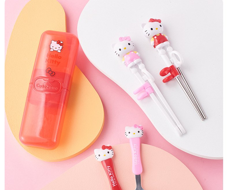 Set đũa tập ăn 3D Hello Kitty