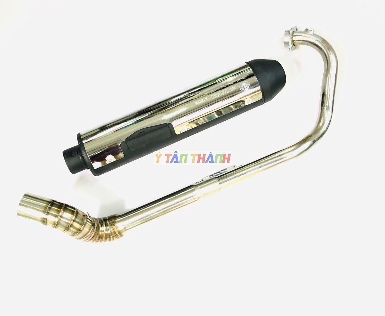 Pô Satria Cổ 2 Khúc Inox Gắn Raider Fi