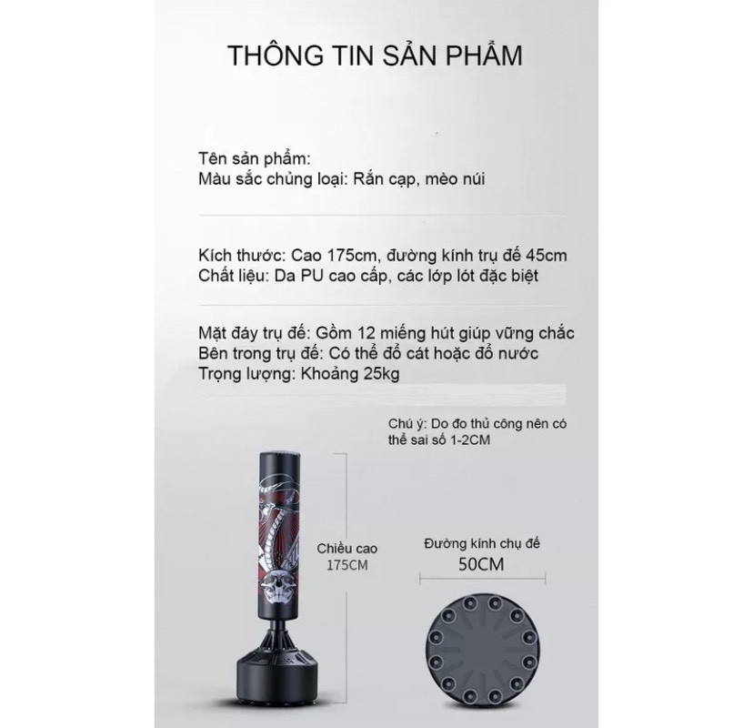 [Tặng Găng Tay boxing] Trụ Đấm Bốc FED Chính Hãng Cao Cấp