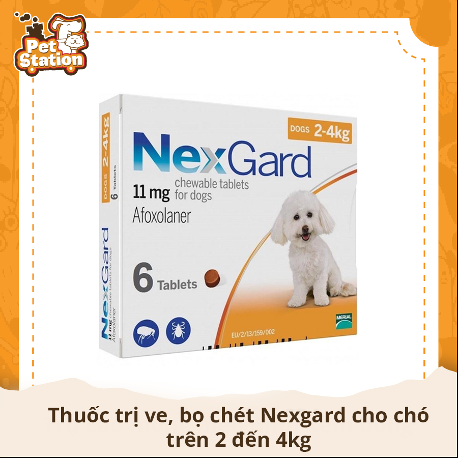 Thuốc trị ve , bọ chét cho chó Nexgard 2-4 kg