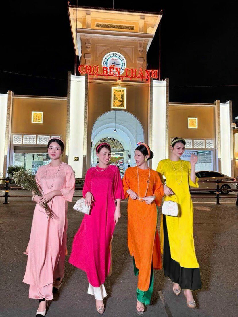 ÁO DÀI GẤM CÁCH TÂN HÀNG LOẠI 1 CAO CẤP