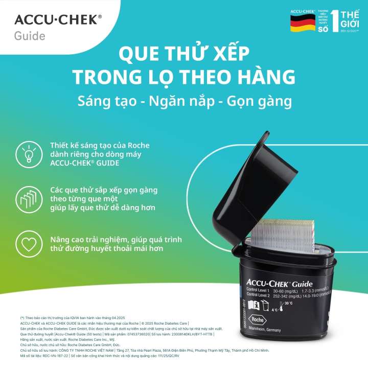 Combo 50 Que Thử Đường Huyết ACCU-CHEK® Guide…
