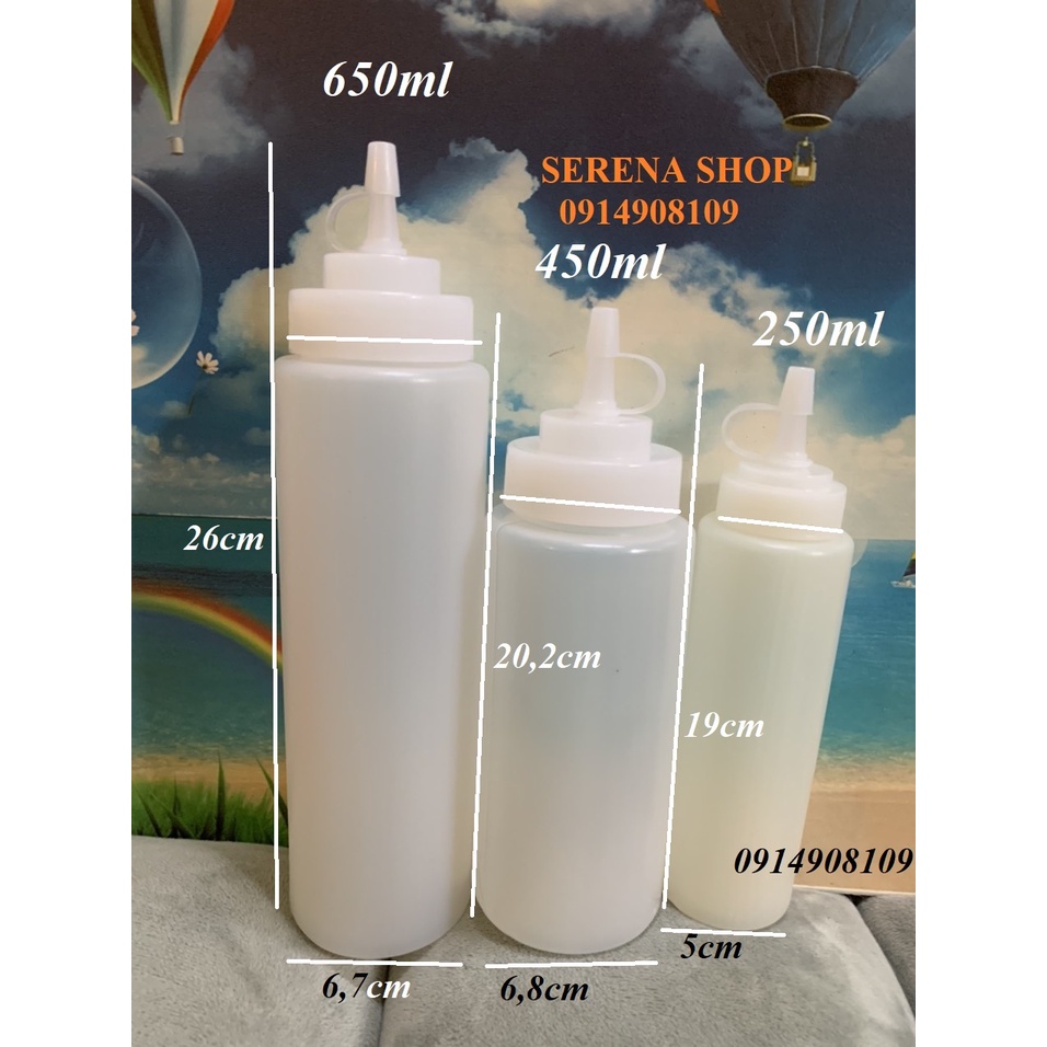 Lọ đựng siro, nước sốt caramel pha chế cafe latte art (chất liệu nhựa PP)