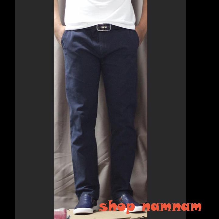 Quần kaki dài nam màu xanh than - Quần kaki dài nam 2018-01