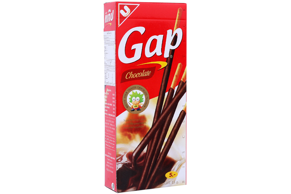 Bánh Que Gap Phủ Kem Sôcôla Biscuit Stick Coated Chocolate Flavor