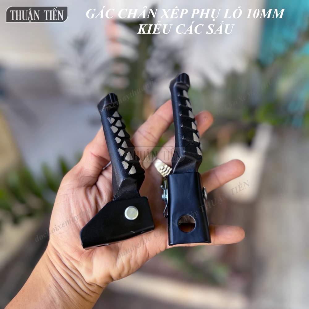 Crocodile style auxiliary pegs for many models Universal 10mm hole, for cars with rear fork and without Hood, with Pas u and assembled as picture