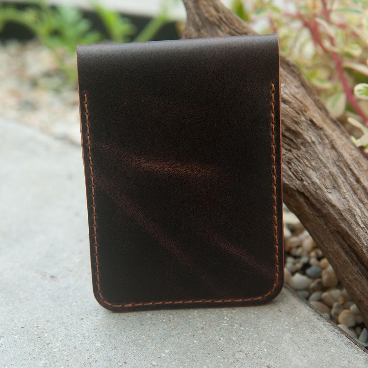 VÍ SEN MINI DA THẬT - VÍ THỦ CÔNG HANDMADE - CHẤT LIỆU DA BÒ THẬT M160