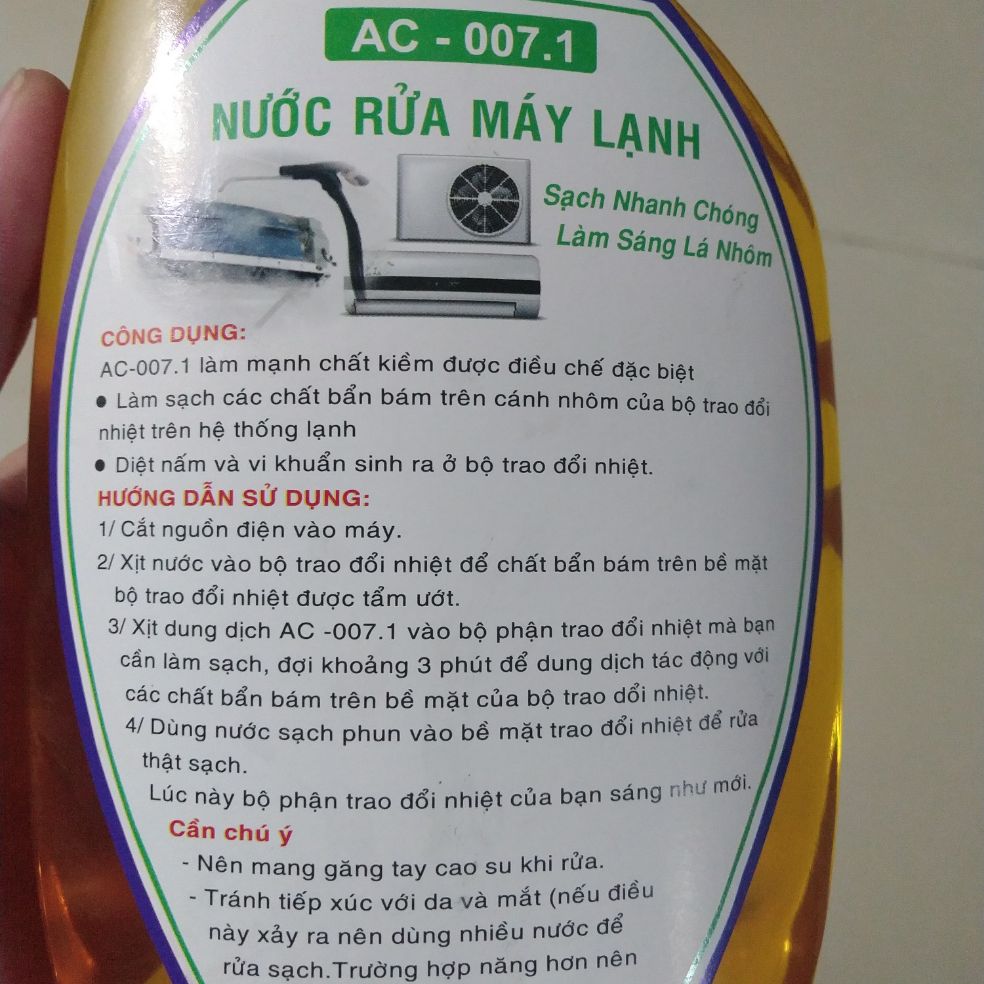 [HCM]nước rửa máy lạnh AC - 007.1